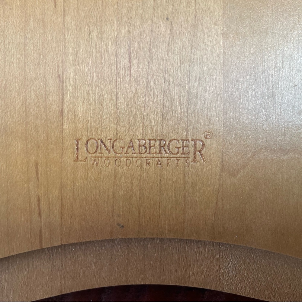 Longaberger Star Basket Christmas Liner Wooden Lid plastic protector 2001 RARE - Picture 7 of 8